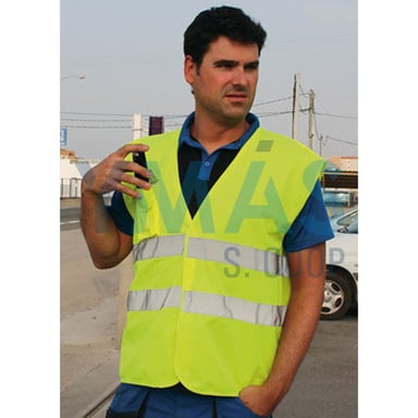 CHALECO ALTA VISIBILIDAD AMARILLO T-XL C/BANDAS 3