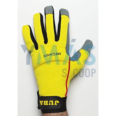 GUANTE PIEL MECANIX AMARILLO REFUERZO 9