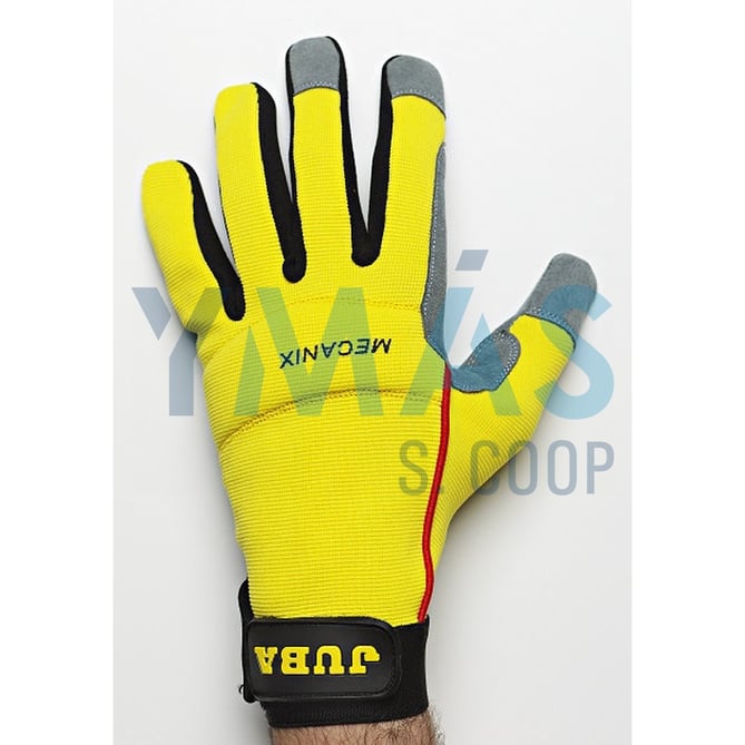 GUANTE PIEL MECANIX AMARILLO REFUERZO 10