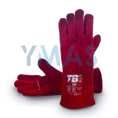 GUANTE SOLDADOR SERRAJE ROJO 34CM