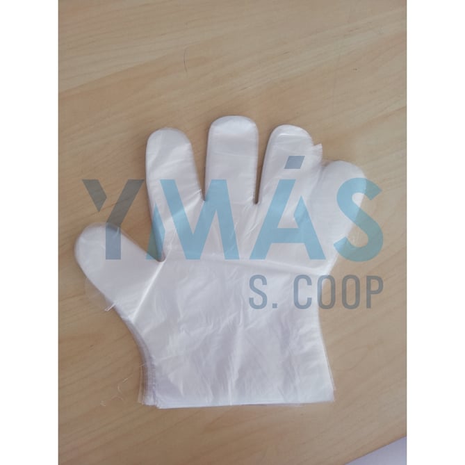 GUANTE PLASTICO DESECHABLE TALLA L BOLSA 100 UNID