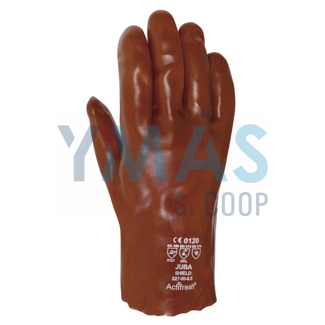 GUANTE PVC DOBLE CAPA LARGO 27CM 8.5