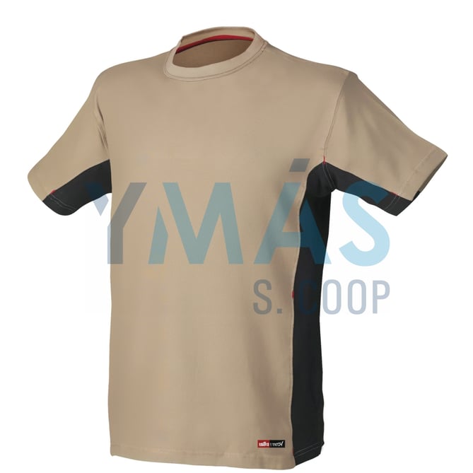CAMISETA STRETCH MANGA CORTA BEIGE XL