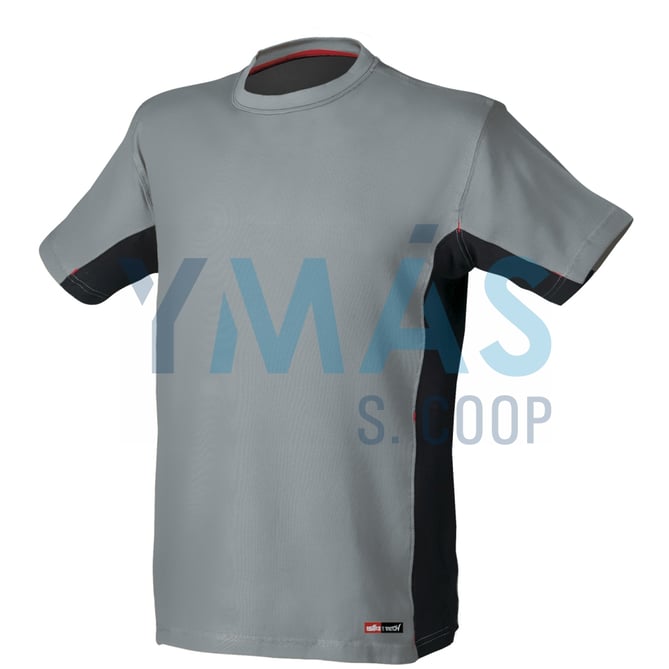 CAMISETA STRETCH MANGA CORTA GRIS L