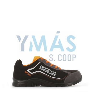 ZAPATO DEPORTIVO SPARCO NITRO S3 NEGRO Y GRIS 45