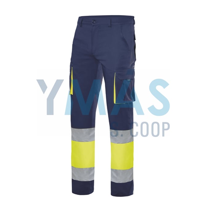 PANTALON ALTA VISIBILIDAD STRETCH AZUL AMARILLO S
