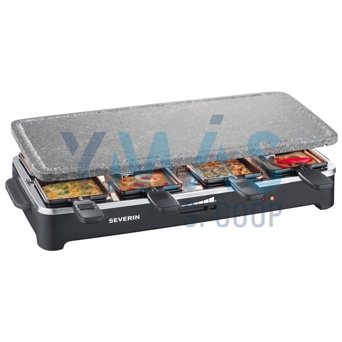 RACLETTE PLANCHA GRILL CON PIEDRA 1500W