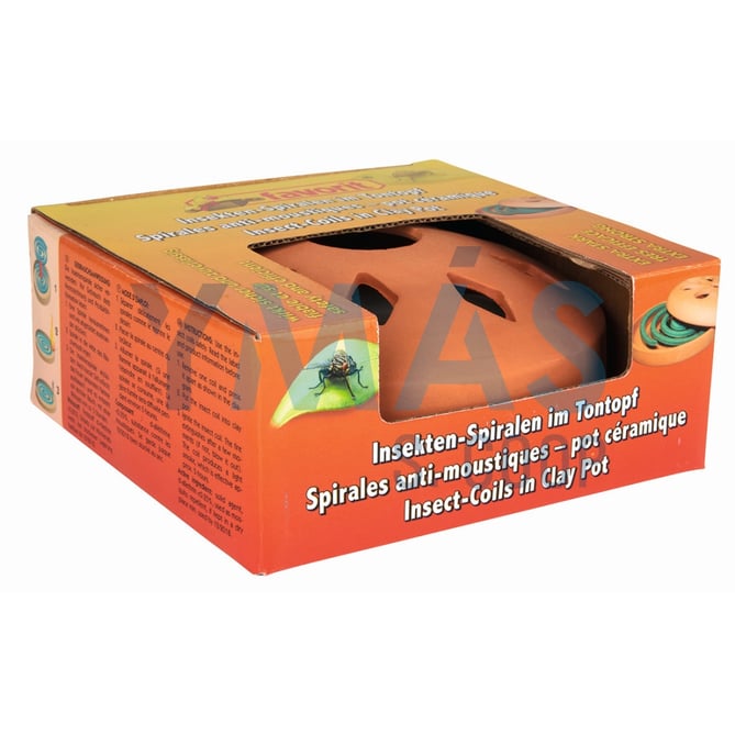 CONTENEDOR ESPIRALES ANTIMOSQUITOS TAPA TERRACOTA
