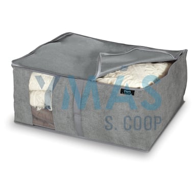 FUNDA GUARDA MANTAS L 55X45X25CM GRIS