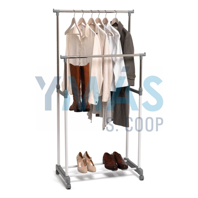 PERCHERO EXTENSIBLE DOBLE ALTURA C/ZAPATERO