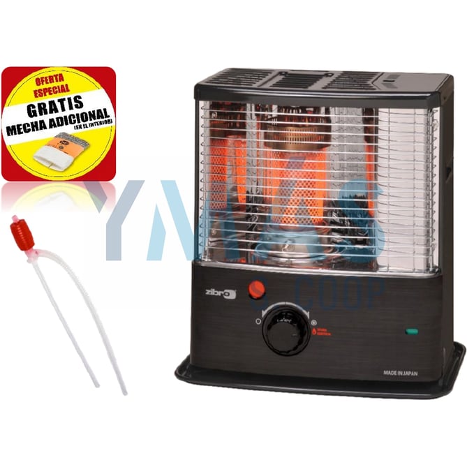 ESTUFA DE PARAFINA MECHA ZIBRO 3KW 4L