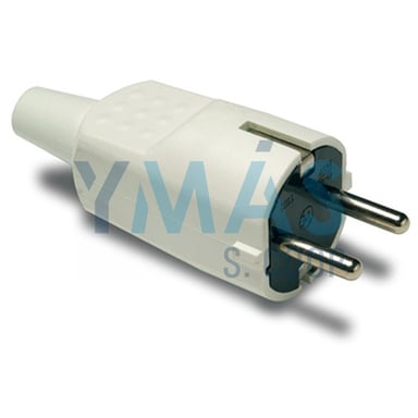 CLAVIJA CAUCHO 4,8MM 16A-250V BLANCO