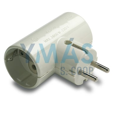 ADAPTADOR DOBLE TT CERAMICA 16A-250V