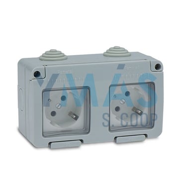 BASE DOBLE ESTANCA SUPERFICIE TT 16A-250V