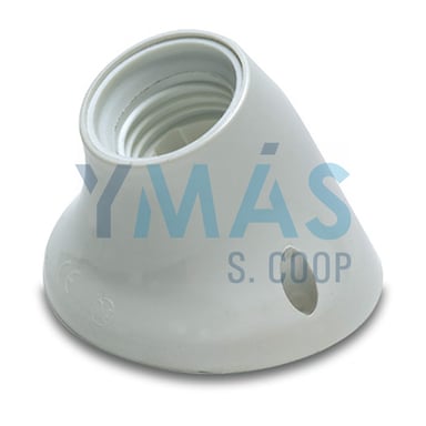 PORTALAMPARAS ZOCALO CURVO E-27 BLANCO