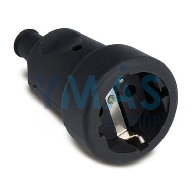 BASE MOVIL TT GOMA IP-44 16A-250V NEGRO