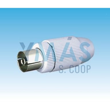 CONECTOR TV 9,5MM RECTO HEMBRA (25UDS) BLANCO