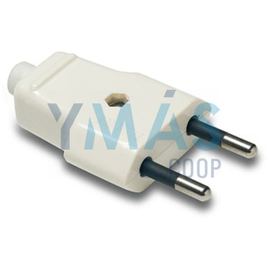 CLAVIJA PLANA 10A-250V BLANCO