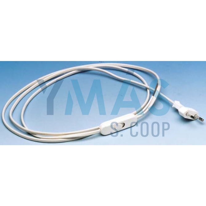 CABLE LAMPARA PLANA INTERRUPTOR 2X075 2M BLANCO