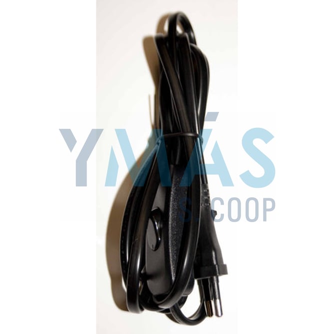 CABLE LAMPARA PLANA INTERRUPTOR 2X075 2M NEGRO