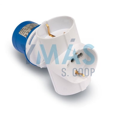 ADAPTADOR CLAVIJA IP40 2P+T 3 BASE 2P+TTL