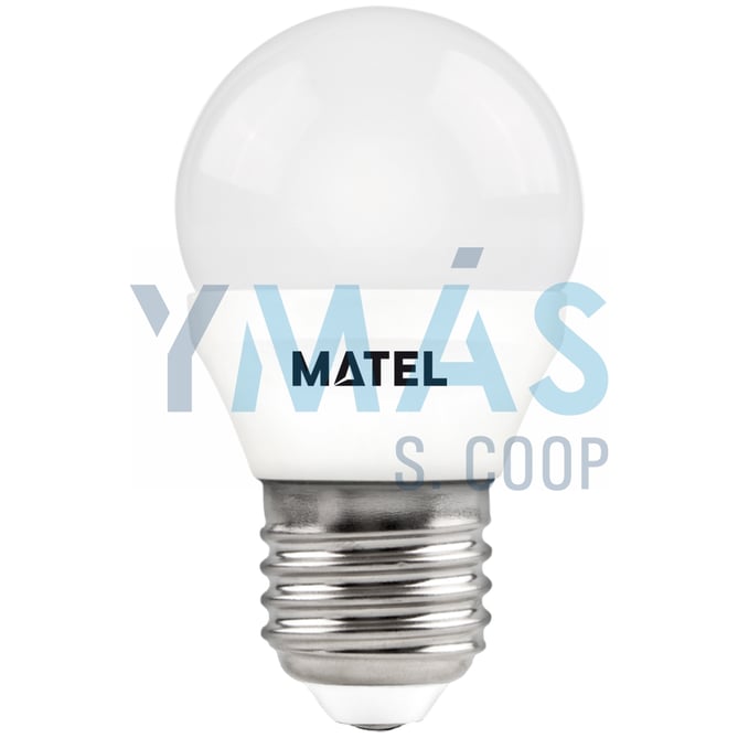LAMPARA LED ESFERICA E27 5W CALIDA 450 LUMENS