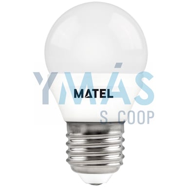 LAMPARA LED ESFERICA E27 7W CALIDA 650 LUMENS
