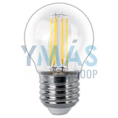 LAMPARA LED ESFERICA FILAMENTO E27 4W CALIDA 350LM