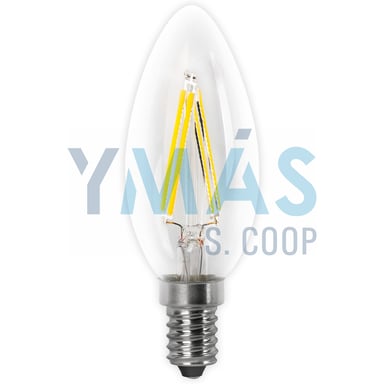 LAMPARA LED VELA FILAMENTO E14 4W FRIA 400 LM