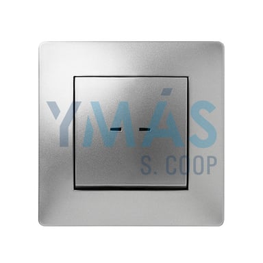 PULSADOR LUMINOSO 10 A 250 ALUMINIO HABITAT 15