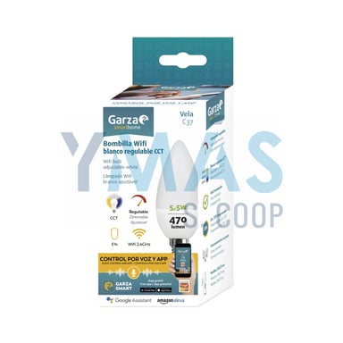 LAMPARA VELA WIFI E14 5.5W 470 LUMENS