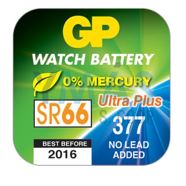 PILA BOTON OXIDO DE PLATA SR66 1.5V 1UDS GP