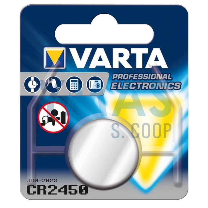 PILA BOTON LITIO 3V CR2450 1UDS VARTA