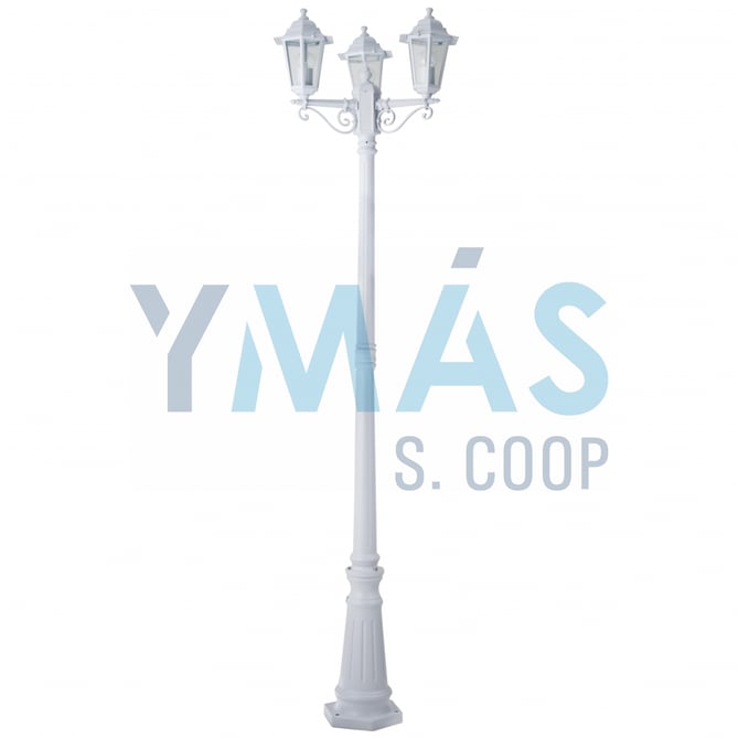 FAROLA ALUMINIO ORLANDO BLANCO 2,17M E27 3X60W