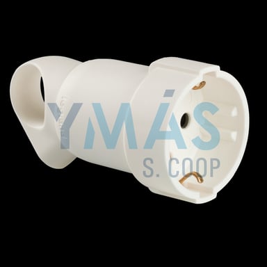 BASE MOVIL CON ANILLO TIRADOR 2P+T 16A BLANCA