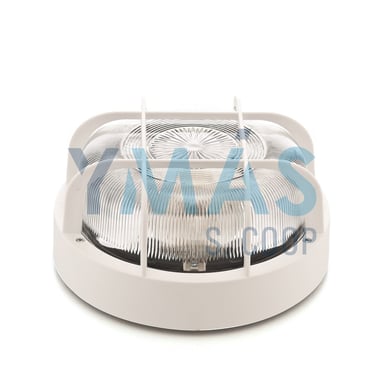 APLIQUE REDONDO E27 100W BLANCO C/REJILLA