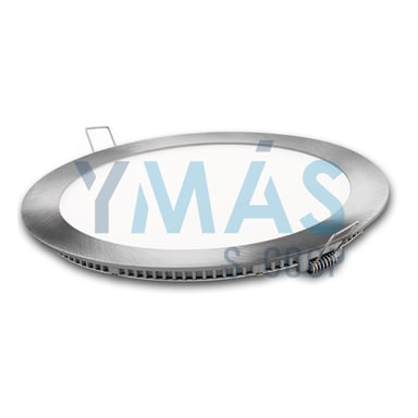 DOWNLIGHT LED REDONDO PLANO PLATA 18W LUZ NEUTRA