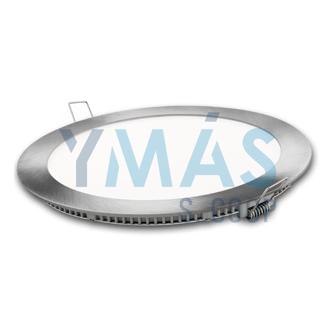 DOWNLIGHT LED REDONDO PLANO PLATA 18W LUZ NEUTRA