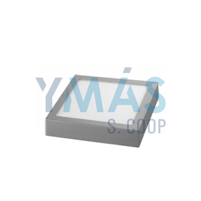DOWNLIGHT LED CUADRADO PLATA SUPERFICIE 18W CALIDA