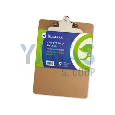 CARPETA MADERA CON PINZA BISMAK