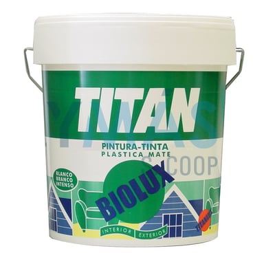 PINTURA PLASTICA EXTERIOR BIOLUX BLANCO MATE 15L