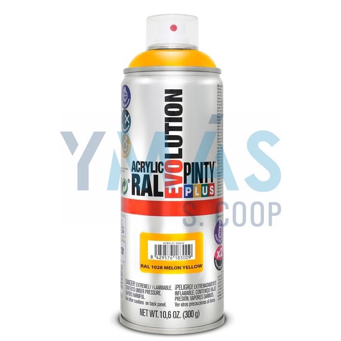 PINTURA SPRAY ACRILICA RAL 1028 AMARILLO 400ML