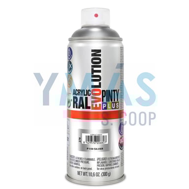 PINTURA SPRAY ACRILICA PLATA EV150 BRILLANTE 400ML