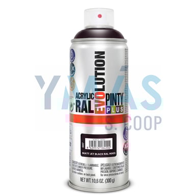 PINTURA SPRAY ACRILICA RAL 9005 NEGRO MATE 400ML