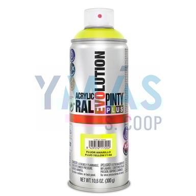 PINTURA SPRAY ACRILICA AMARILLO FLUORESCENTE 400ML