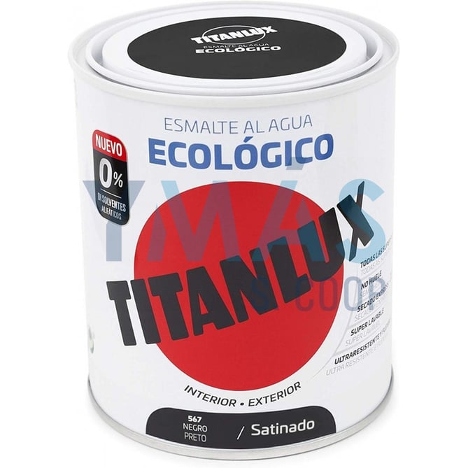 ESMALTE ACRILICO ECOLOGICO NEGRO SATINADO 750ML