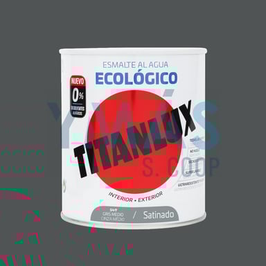 ESMALTE AL AGUA ECOLOGICO GRIS SATINADO 750ML