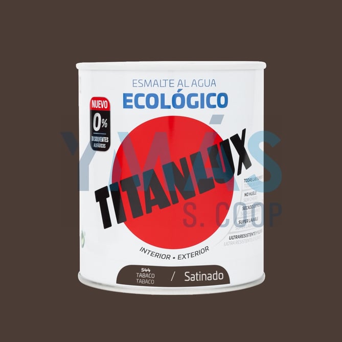 ESMALTE ACRILICO ECOLOGICO TABACO SATINADO 750ML