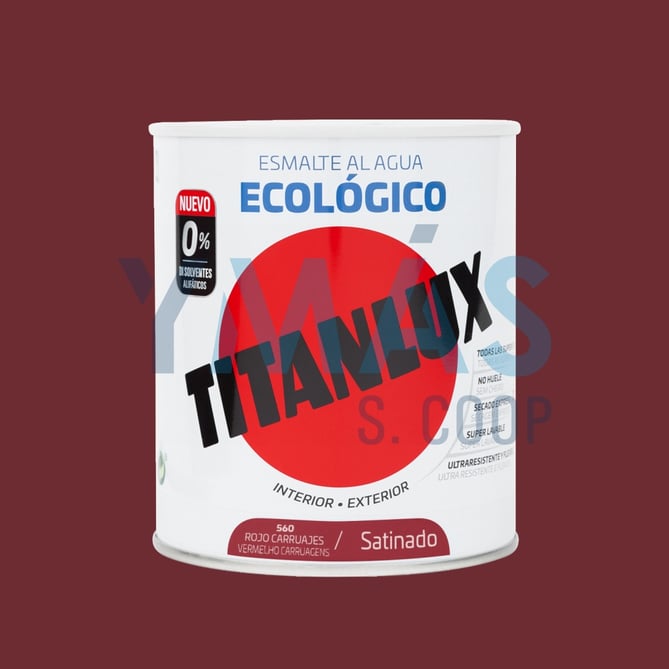 ESMALTE ACRILICO ECOLOGICO ROJO CARRUAJE SATIN 750
