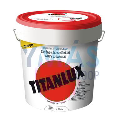 PINTURA PLASTICA COBERTURA TOTAL BLANCO MATE 4L